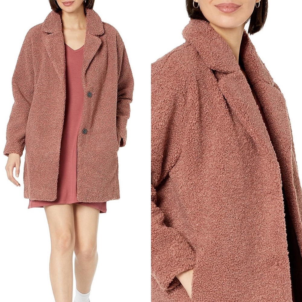Anthropologie Pink Textured Coat